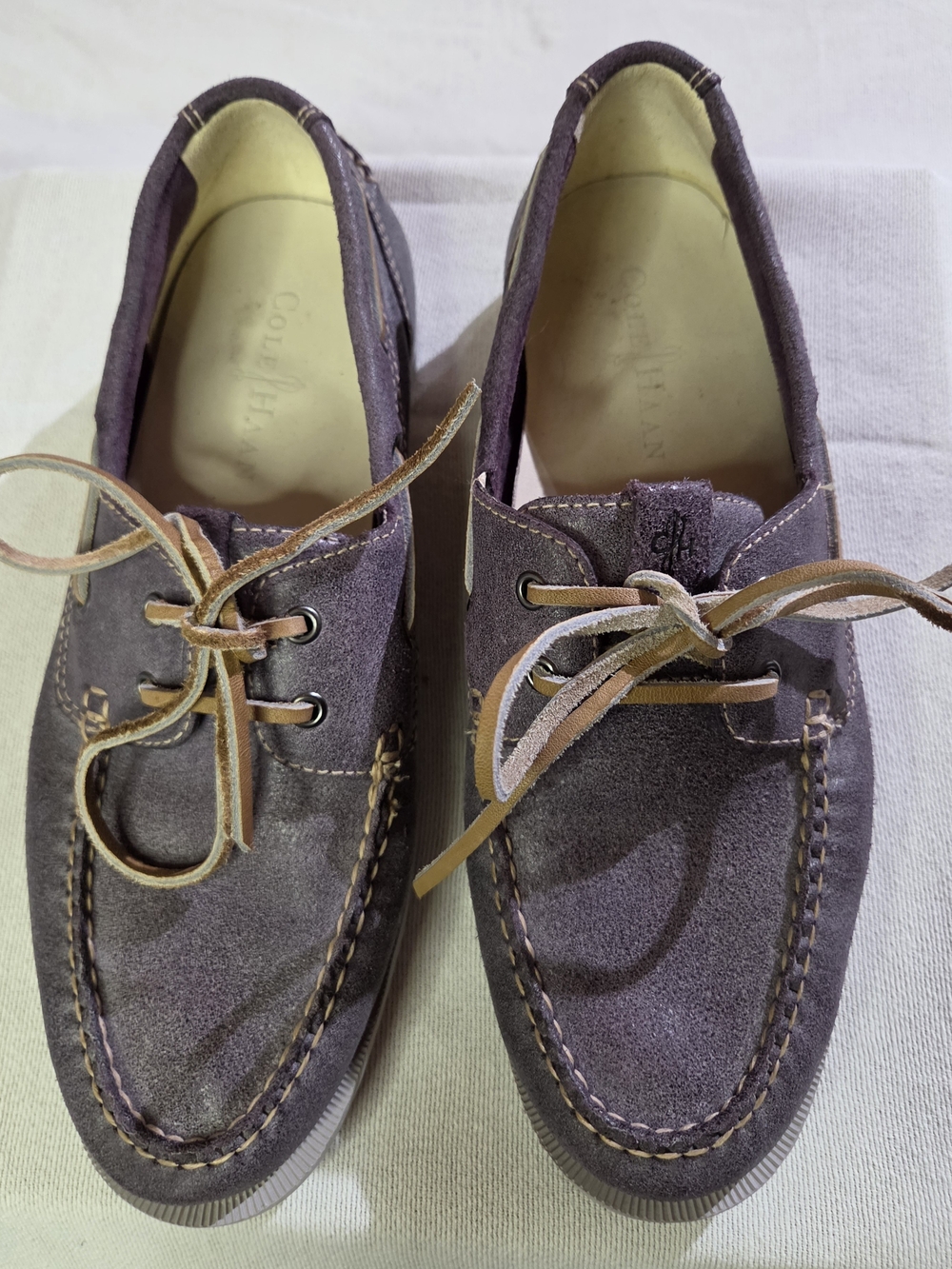 Cole Haan Men Size 8.5 Women’s 10 Leather Boat Shoes  Mulberry Air Yacht Club